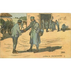 Illustrateur Gabard GUERRE 1914-18 militaires soldats poilus. Le Départ du Permissionnaire