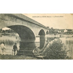 51 CONFLANS-SUR-SEINE. Pêcheurs sous le Pont 1918