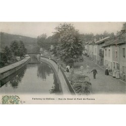 88 FONTENOY-LE-CHATEAU. Rue du Canal et Pont de Pierres 1905