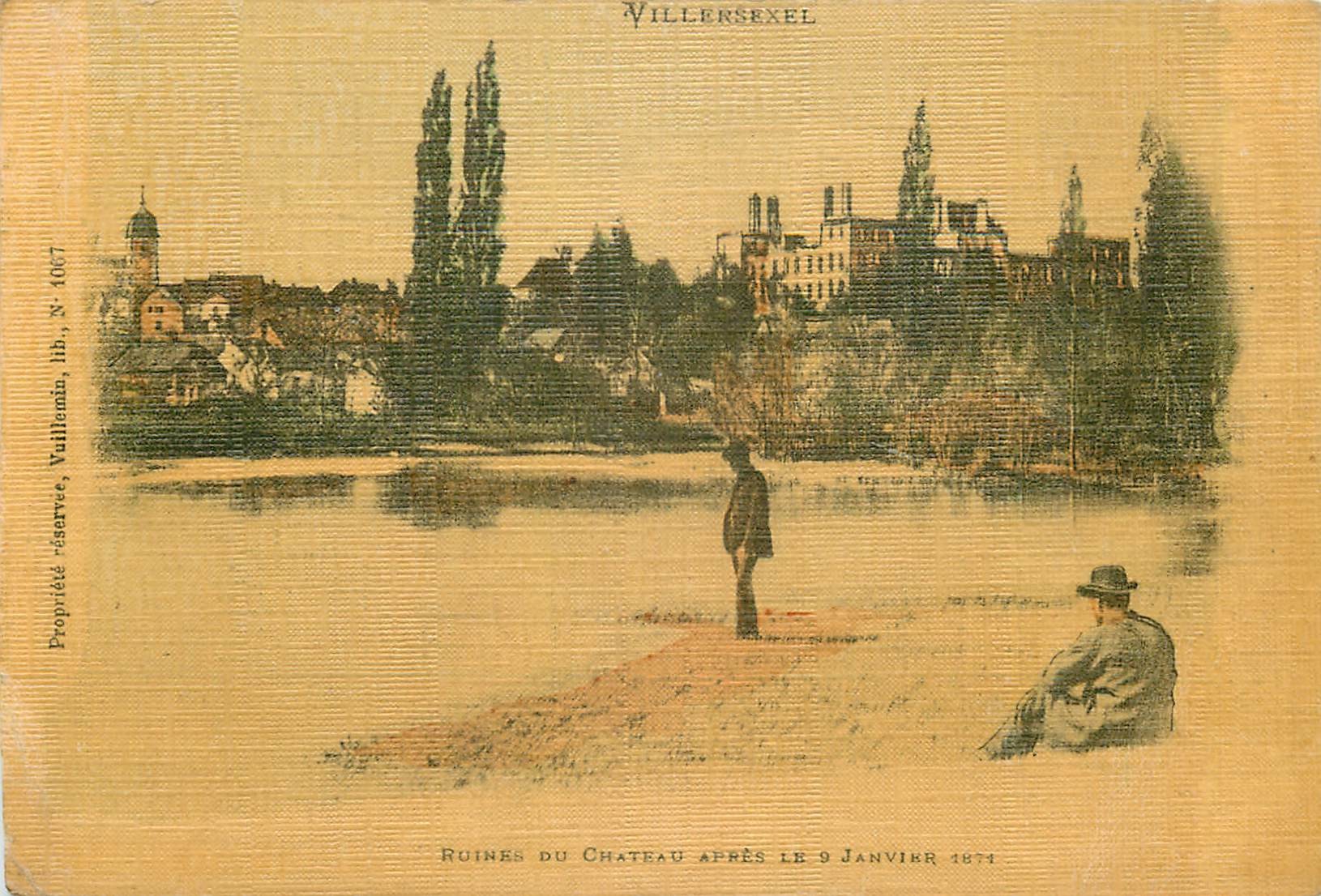 70 VILLERSEXEL. Ruines du Château après le 9 Janvier 1871