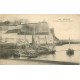 56 BELLE-ILE-EN-MER. Le Palais et Bateaux de Pêche dans le Port Citadelle 1906