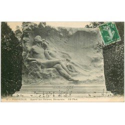 carte postale ancienne 66 PERPIGNAN. Square des Platanes Harmonies 1912