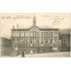 carte postale ancienne 02 THENELLES. La Mairie 1903