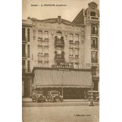 59 DOUAI. Voitures anciennes devant Hôtel Café de Paris tenu par M. François avec Garage