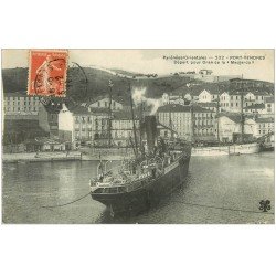 carte postale ancienne 66 PORT-VENDRES. Départ de la Medjerda pour Oran 1911