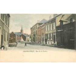 CHATELINEAU. Café Coiffeur et Brasserie rue de la Vallée 1903
