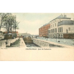 CHATELINEAU. Péniche à l'Ecluse Quai de l'Industrie 1903