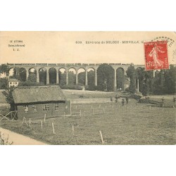 76 MIRVILLE. Train sur le Viaduc 1908