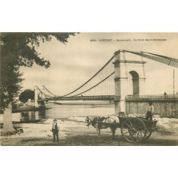 56 LORIENT. Kerentrech Pont Saint-Christophe attelage chargement du Sable