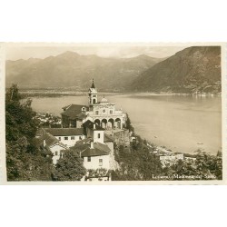 Suisse Photo cpa LOCARNO. Madonna del Sasso 1937