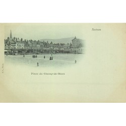 Cpa précurseur vers 1900 AUTUN 71. Place du Champ-de-Mars