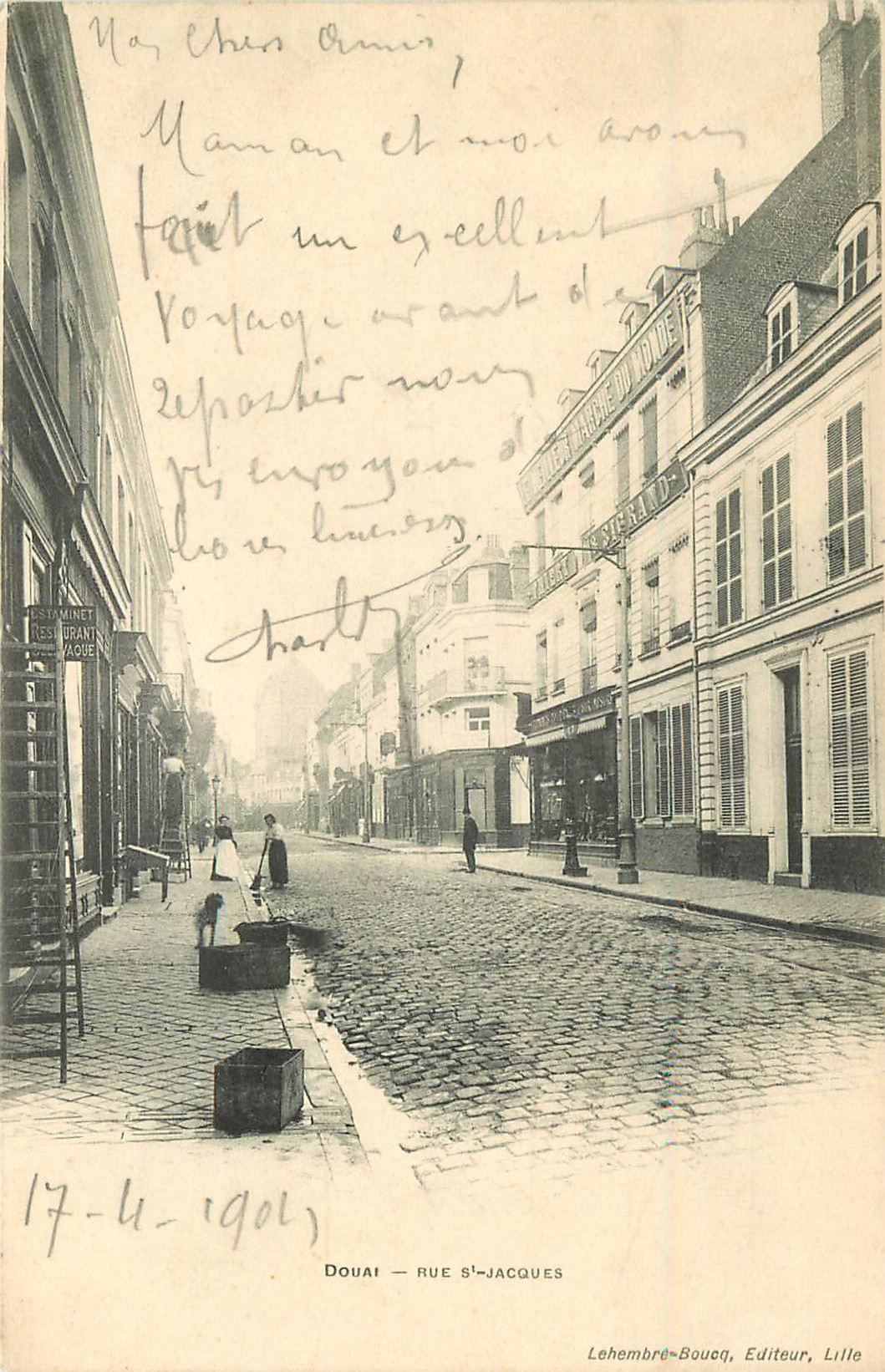 59 DOUAI. Le meilleur Marché du Monde " Sierand " rue Saint-Jacques 1904