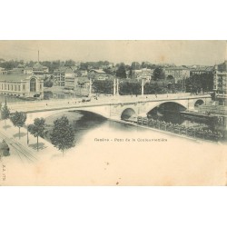 1900 Carte précurseur GENEVE. Pont de la Coulouvrenière