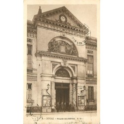 59 DOUAI. Palais de Justice animation 1913