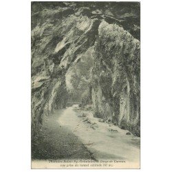 carte postale ancienne 66 THUES-LES-BAINS. Tunnel Gorge de Carença 1917