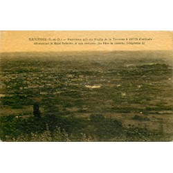 95 SANNOIS. Le Mont Valérien carte de luxe grumelée avec timbre taxe 1928