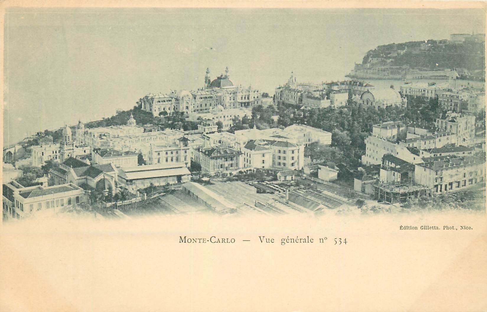 Tirage Albuminé Original De Monaco Monte-Carlo Circa 1880 - Format 12,5x27,5 Cm - Vintage