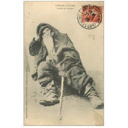 carte postale ancienne 66 TYPES CATALANS. Le Roi du Canigou 1908