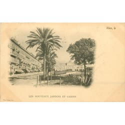 Rare 1900 carte précurseur 06 NICE. Nouveaux Jardins et Casino