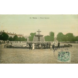 54 NANCY. Le Jet d'eau Place Carnot bien animée 1907