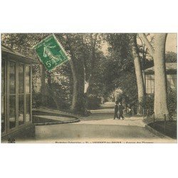 carte postale ancienne 66 VERNET-LES-BAINS. Avenue des Thermes 1913