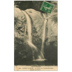 carte postale ancienne 66 VERNET-LES-BAINS. Cascade des Anglais 1913