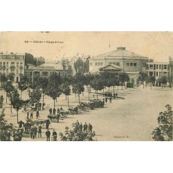 59 DOUAI. Hippodrome avec Pompiers et citernes mobiles 1911