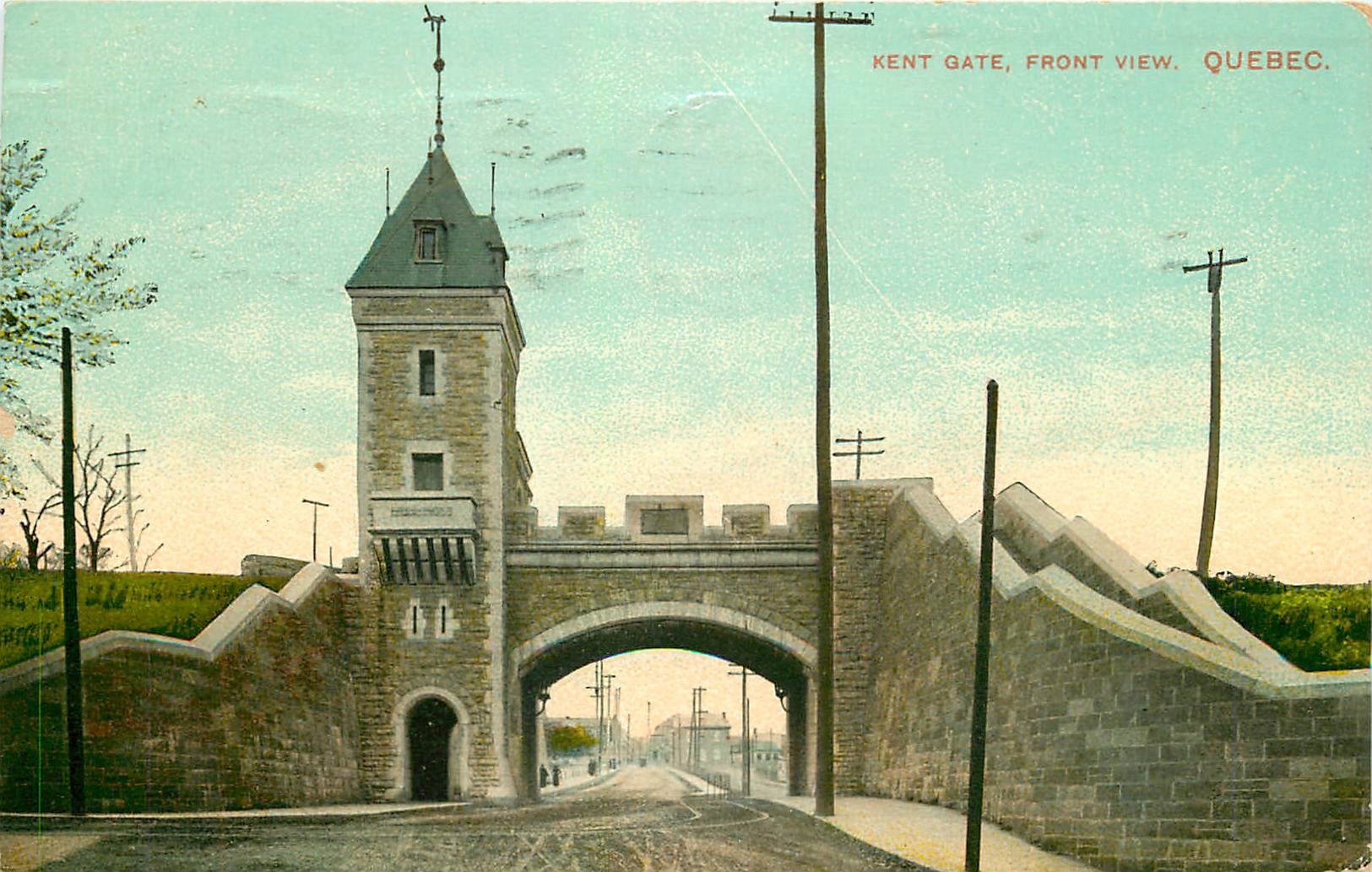 QUEBEC. Kent Gate front view 1910