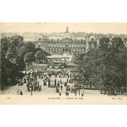 76 LE HAVRE. Hôtel de Ville et kiosque à musique 1917