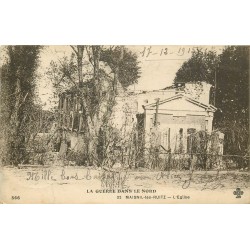 62 MAISNIL-LES-RUITZ. L'Eglise Guerre 1915