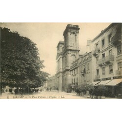 90 BELFORT. Eglise Place d'Armes Grand Café Vitte 1917