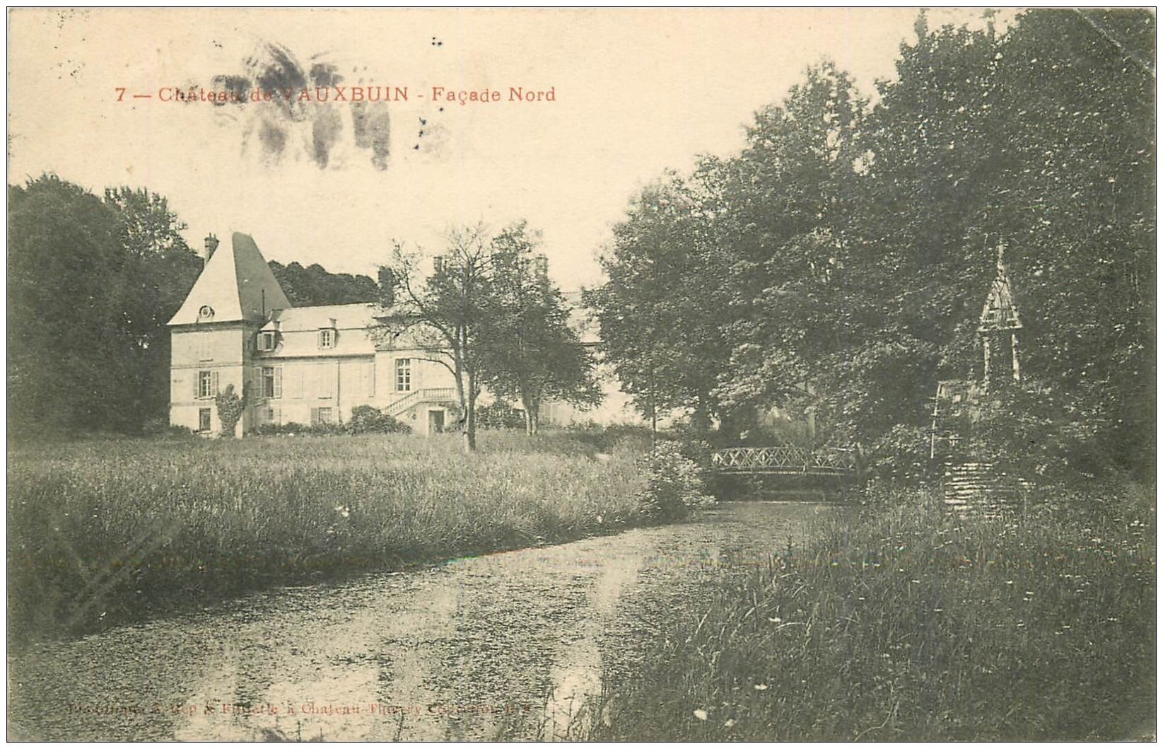 carte postale ancienne 02 VAUXBUIN. Le Château 1907