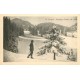 SAINT CERGUE. Paysage d'hiver avec skieurs 1925