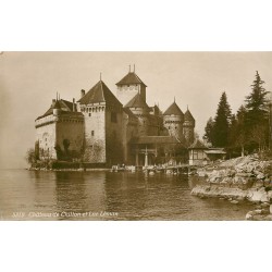 Suisse. CHATEAU de CHILLON et LAC LEMAN