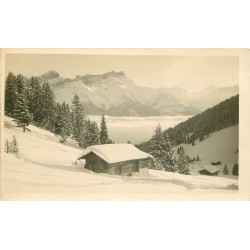 Suisse VILLARS. Un Châlet sous la Neige 1925