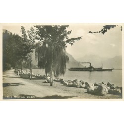 Suisse. MONTREUX. Le Quai et Bateau de traversée