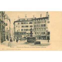 GENEVE. Fontaine de l'Escalade et ancien Passage de Bel-air 1900