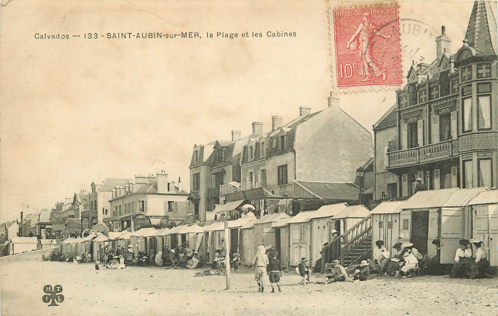 Carte Postale Ancienne – Saint-Aubin-sur-Mer (14) – La Tourelle – CPA