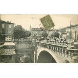 82 MONTAUBAN. Pont du Consul et Biscuits Emile Poult 1918