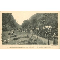 Paris 16° BOIS DE BOULOGNE. Conducteurs de Fiacres attendant la fin des Courses