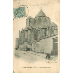 18 SAINT-SATUR. L'Eglise avec animation 1906