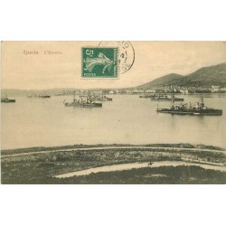 20 AJACCIO. Manoeuvres de l'Escadre 1907