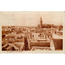 Espagne 2 x cpa SEVILLA. Vista parcial et Plaza Da Elvira 1930