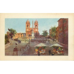 4 x cpa ROMA. Foro, Arco Tito, Piazza Spagna et Basilisa S. Pietro 1928