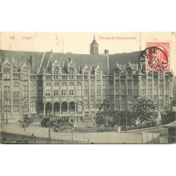 2 x cpa LIEGE. Palais du Gouverneur et de Justice 1909