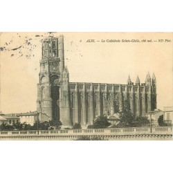 2 x cpa 81 ALBI. Cathédrale Sainte-Cécile 1909 et Porte d'entrée