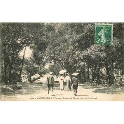 2 cpa 85 NOIRMOUTIER. Allée Bois de Chaise Chaize et Rade 1913