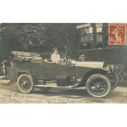 PARIS 15. Superbe voiture décapotable devant le 105 rue Vaugirard 1915