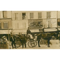 PARIS 12. Attelage devant Café Français bière Zimmer et Reibel 155 rue du Fg Saint-Antoine