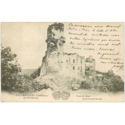 carte postale ancienne 63 CHATEAU DE TOURNOEL 1903